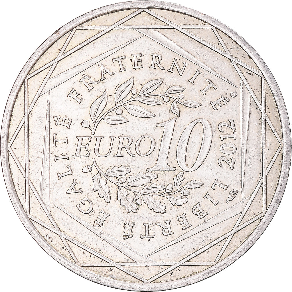 Frankrijk, 10 Euro, 2012, Paris, Ile De France, ZF+, Zilver, KM:1875