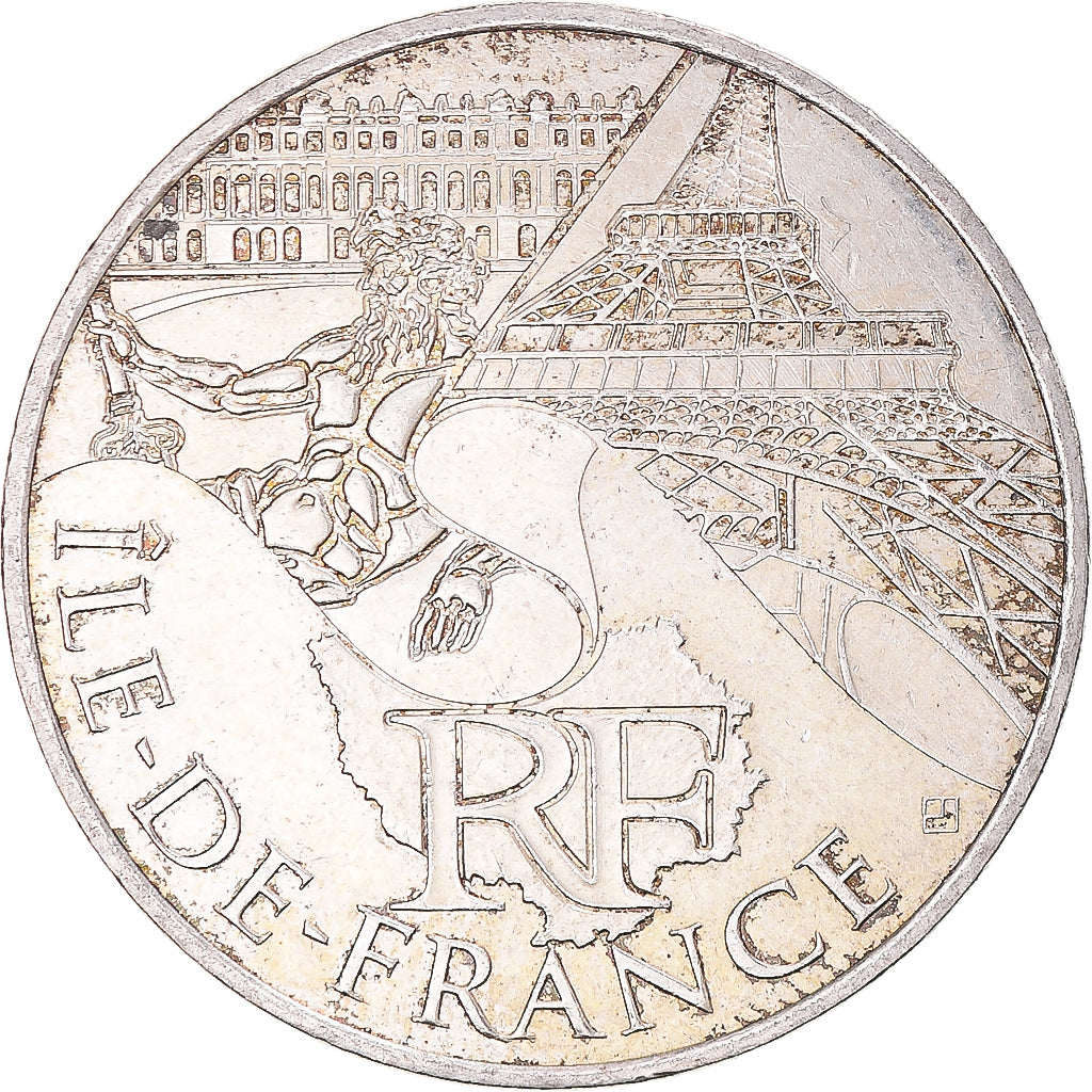 France, 10 Euro, 2011, Paris, Ile De France, AU(50-53), Silver, KM:1739