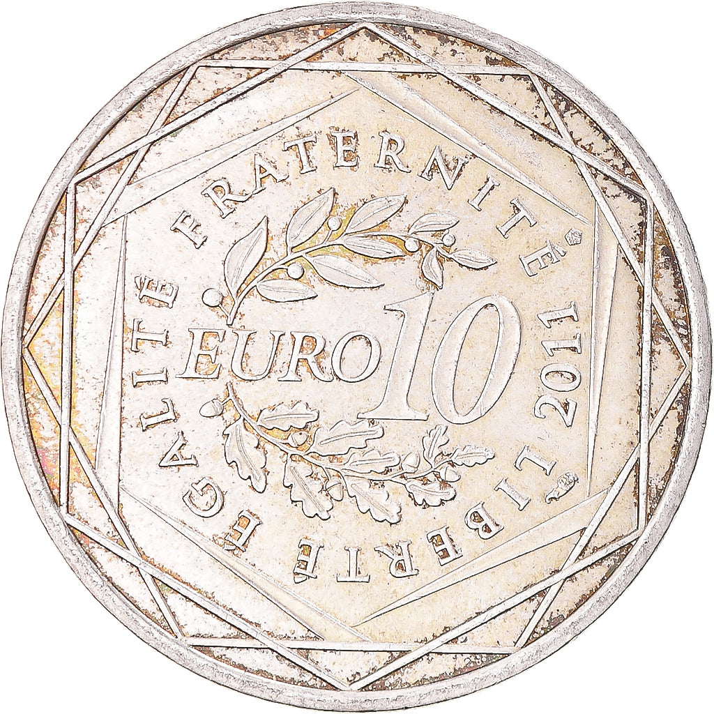 France, 10 Euro, 2011, Paris, Ile De France, AU(50-53), Silver, KM:1739