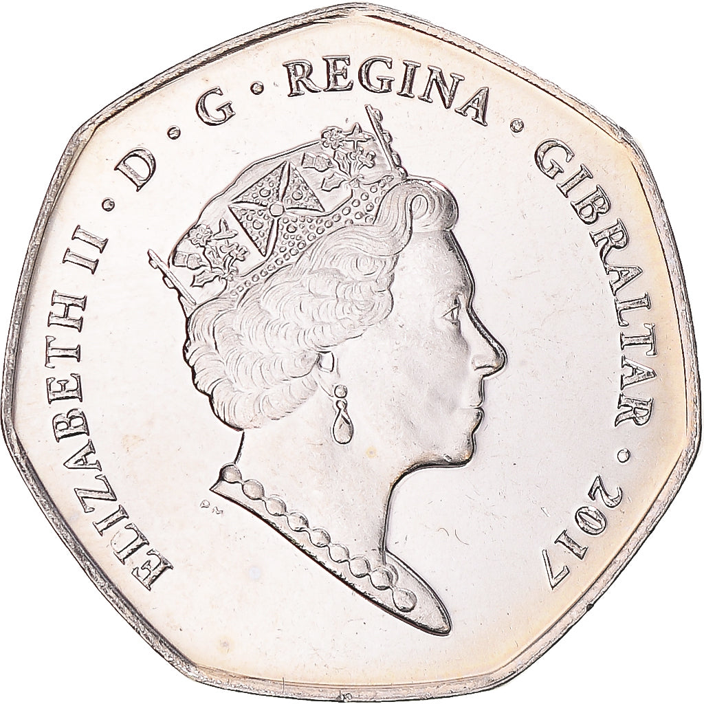 Coin, Gibraltar, 50 Pence, 2017, Pobjoy Mint, 1967 Referendum Anniversary