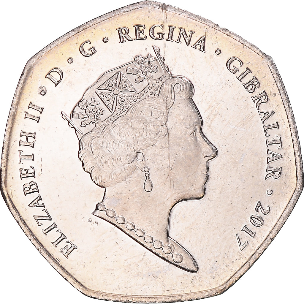 Moneta, Gibraltar, 50 Pence, 2017, Pobjoy Mint, 1967 Referendum Anniversary
