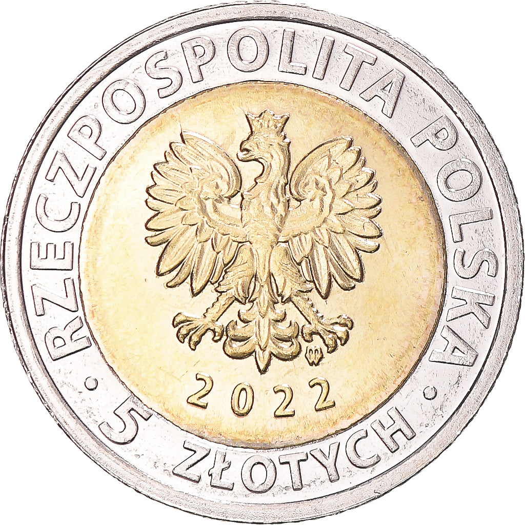Coin, Poland, 5 Zlotych, 2022, Moszna Castle, MS(63), Bi-Metallic