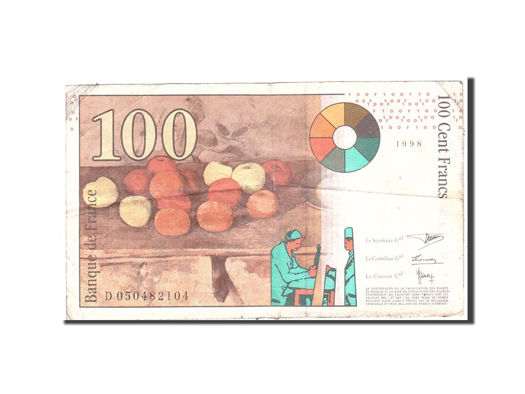 Banknot, Francja, 100 Francs, 1998, Undated, VF(20-25), KM:158a