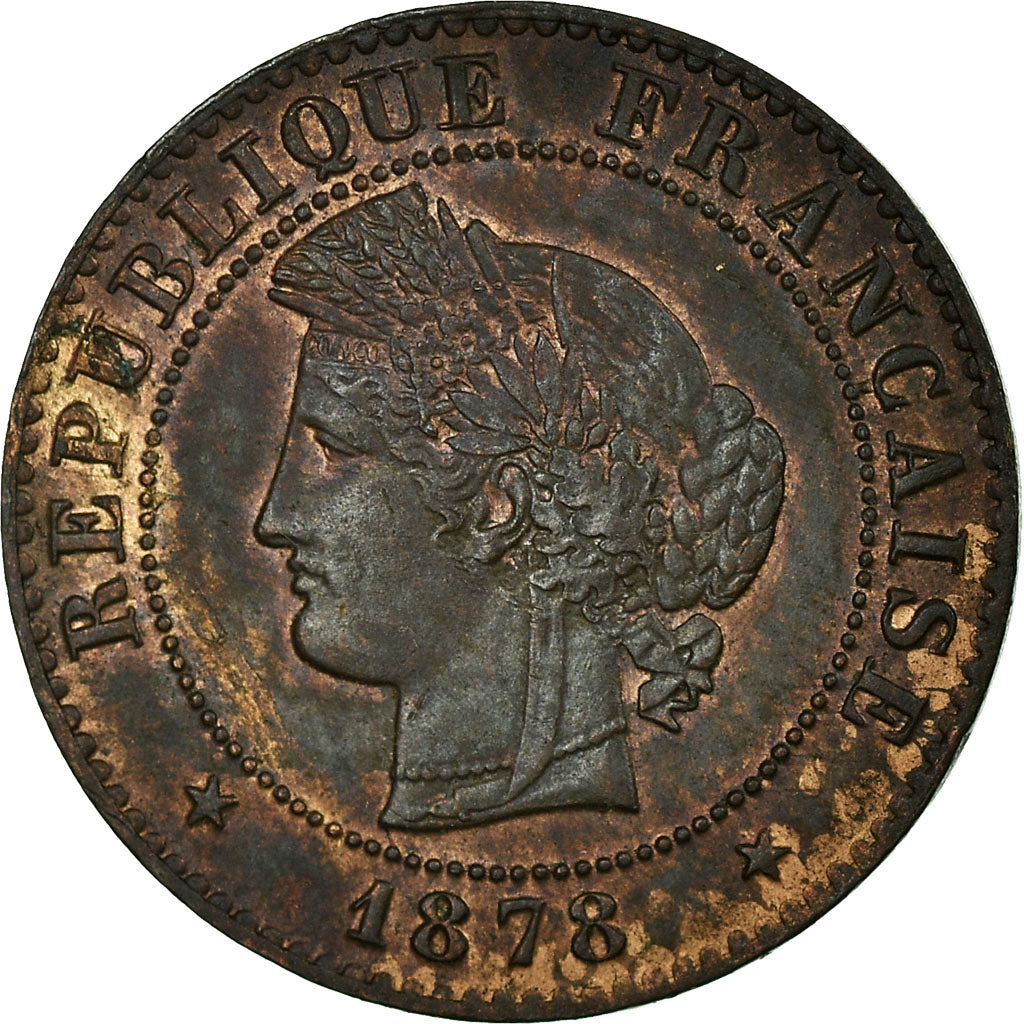 Münze, Frankreich, Cérès, Centime, 1878, Bordeaux, VZ+, Bronze, Gadoury:88