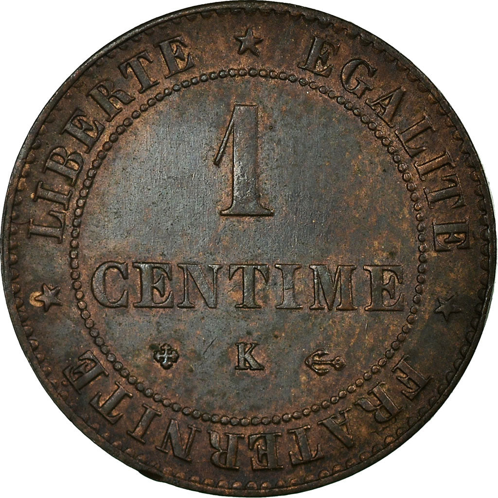 Münze, Frankreich, Cérès, Centime, 1878, Bordeaux, VZ+, Bronze, Gadoury:88