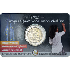 Bélgica, 2 Euro, European Year for Development, 2015, Dutch Text, MS(65-70)
