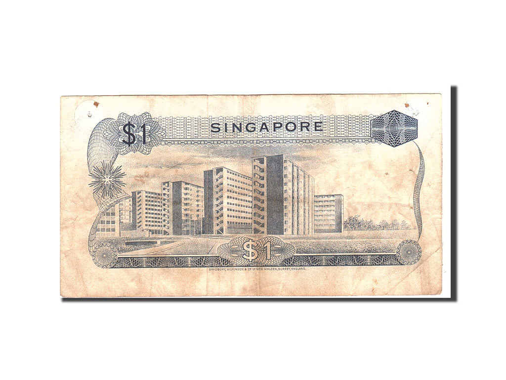 Banknote, Singapore, 1 Dollar, 1967, Undated, KM:1a, VF(20-25)