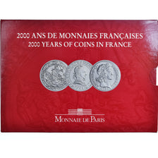 France, Coffret 3x 5 Francs, 2000 Ans de Monnaies Françaises (2/3), 2000, BU