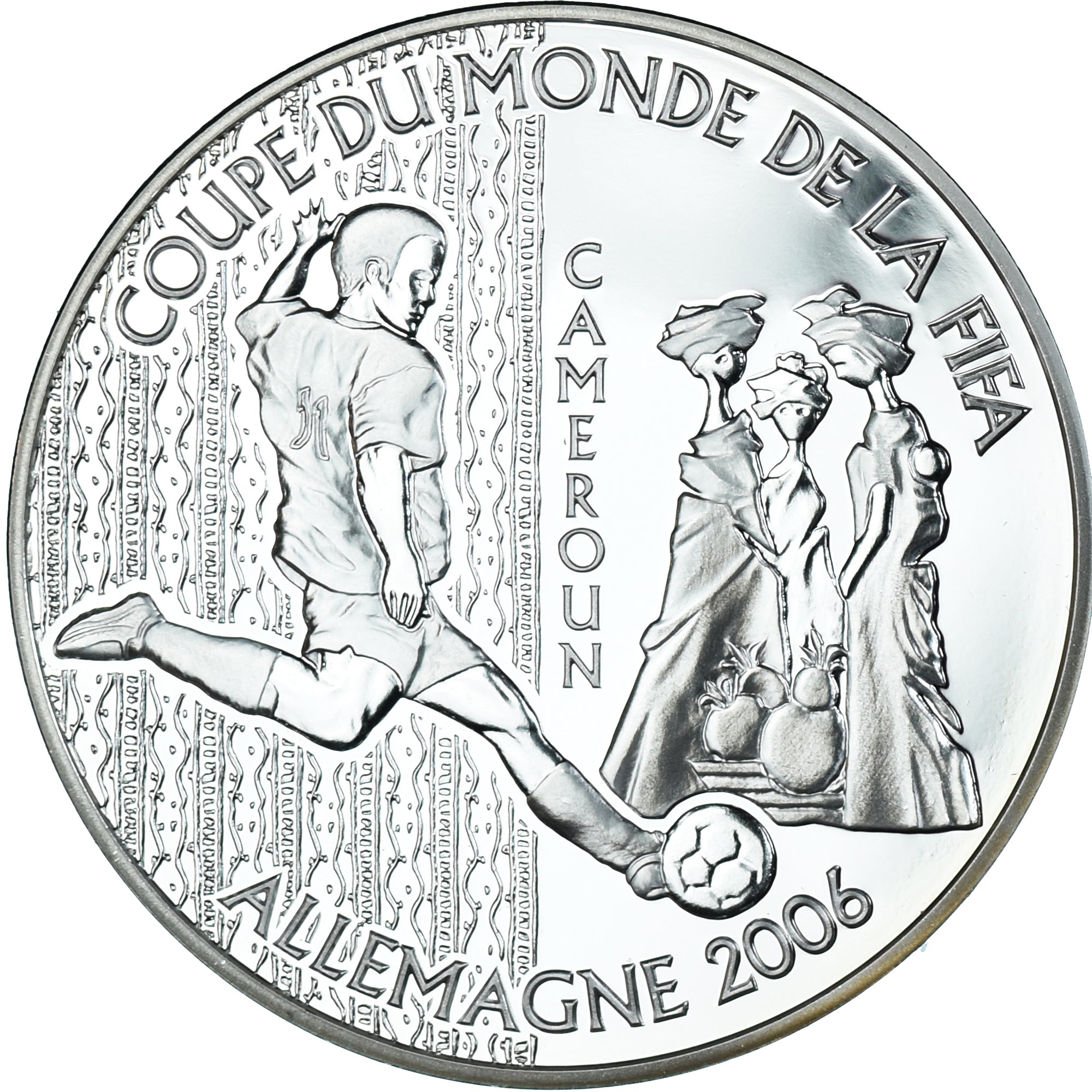 Münze, Kamerun, 1000 Francs, 2004, Allemagne 2006.BE, STGL, Silber