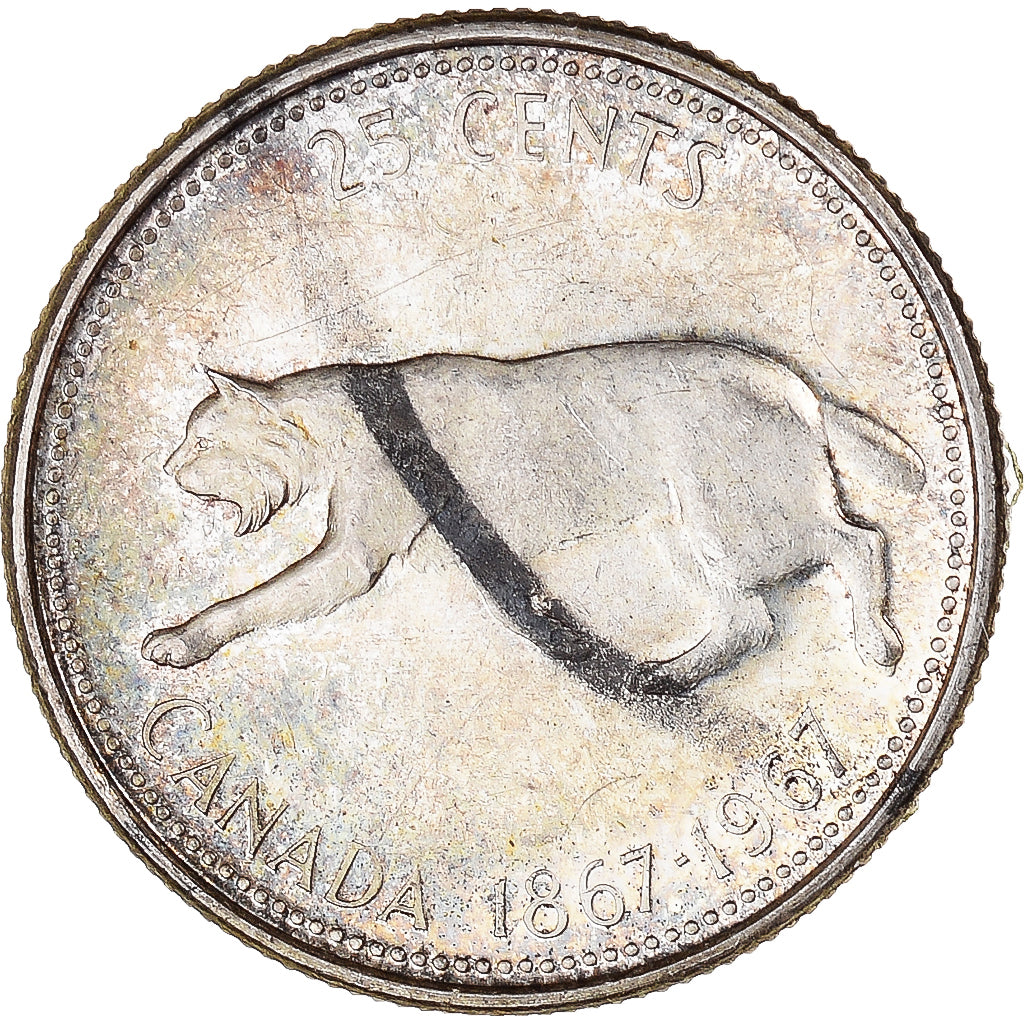 Coin, Canada, Elizabeth II, 25 Cents, 1967, Royal Canadian Mint, Ottawa