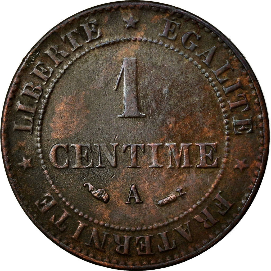 Moneta, Francia, Cérès, Centime, 1884, Paris, BB+, Bronzo, Gadoury:88