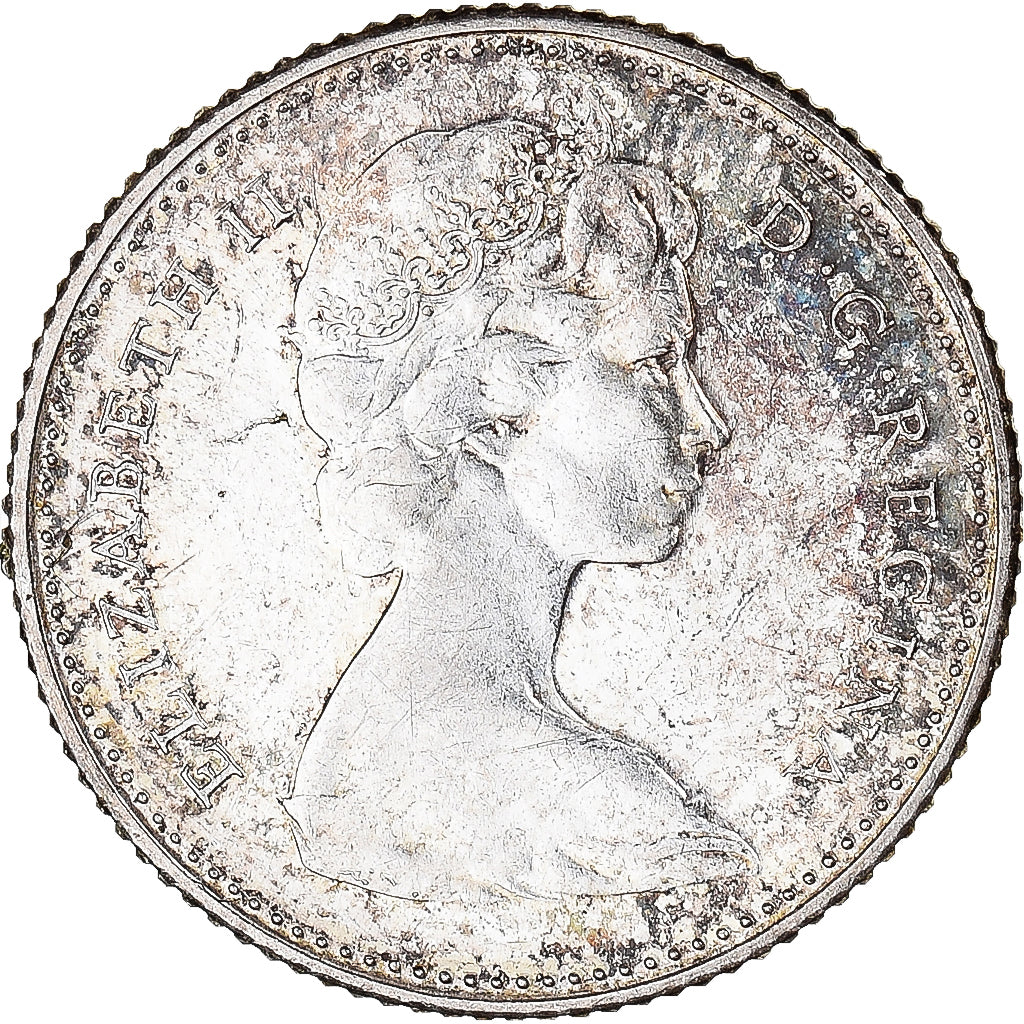 Moneda, Canadá, Elizabeth II, 10 Cents, 1967, Royal Canadian Mint, Ottawa, MBC
