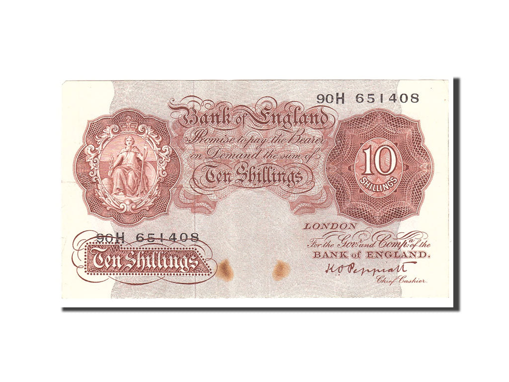 Billet, Grande-Bretagne, 10 Shillings, 1948-1960, Undated, KM:368a, TTB
