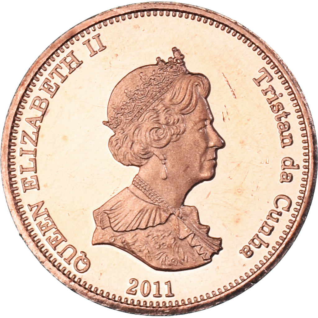 Coin, NIGHTINGALE ISLAND, Penny, 2011, Île de Nightingale, MS(63), Cuivre