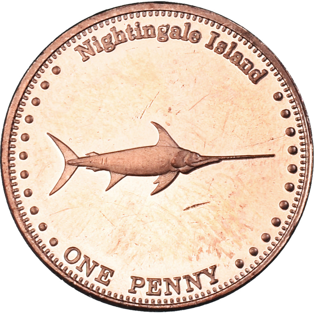 Coin, NIGHTINGALE ISLAND, Penny, 2011, Île de Nightingale, MS(63), Cuivre