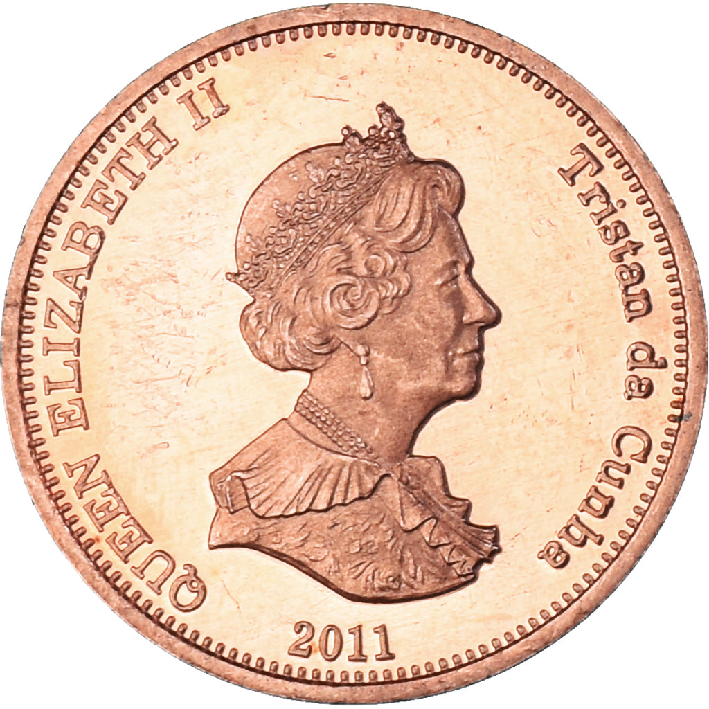 Coin, NIGHTINGALE ISLAND, Penny, 2011, Île de Nightingale, MS(63), Cuivre