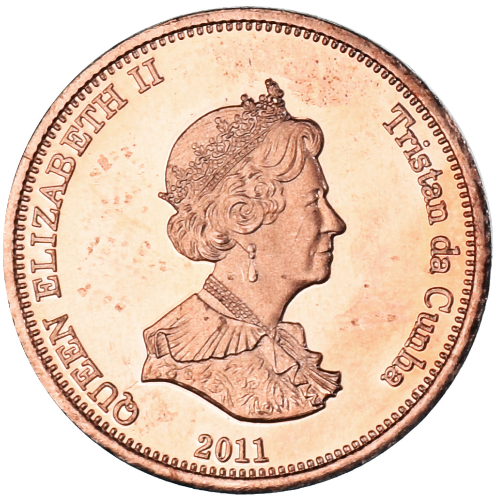 Coin, NIGHTINGALE ISLAND, 1/2 Penny, 2011, Île de Nightingale, MS(63), Cuivre