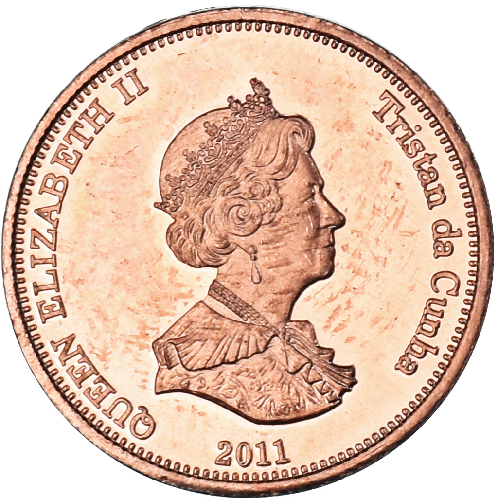 Coin, NIGHTINGALE ISLAND, 1/2 Penny, 2011, Île de Nightingale, MS(63), Cuivre