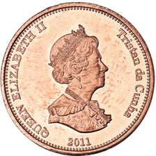 Coin, NIGHTINGALE ISLAND, 1/2 Penny, 2011, Île de Nightingale, MS(63), Cuivre