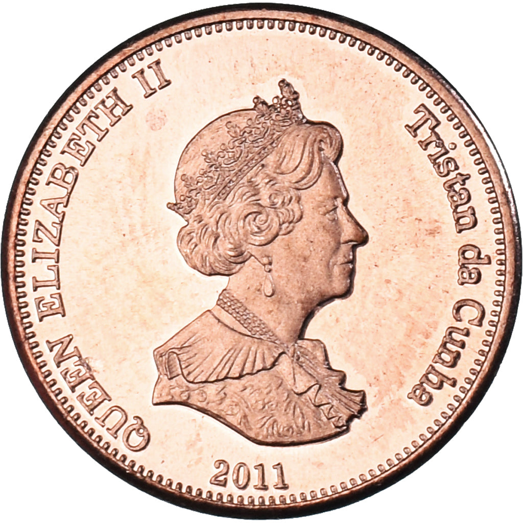 Coin, NIGHTINGALE ISLAND, 1/2 Penny, 2011, Île de Nightingale, MS(63), Cuivre