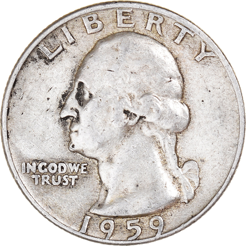 Coin, United States, Washington Quarter, Quarter, 1959, U.S. Mint, Denver