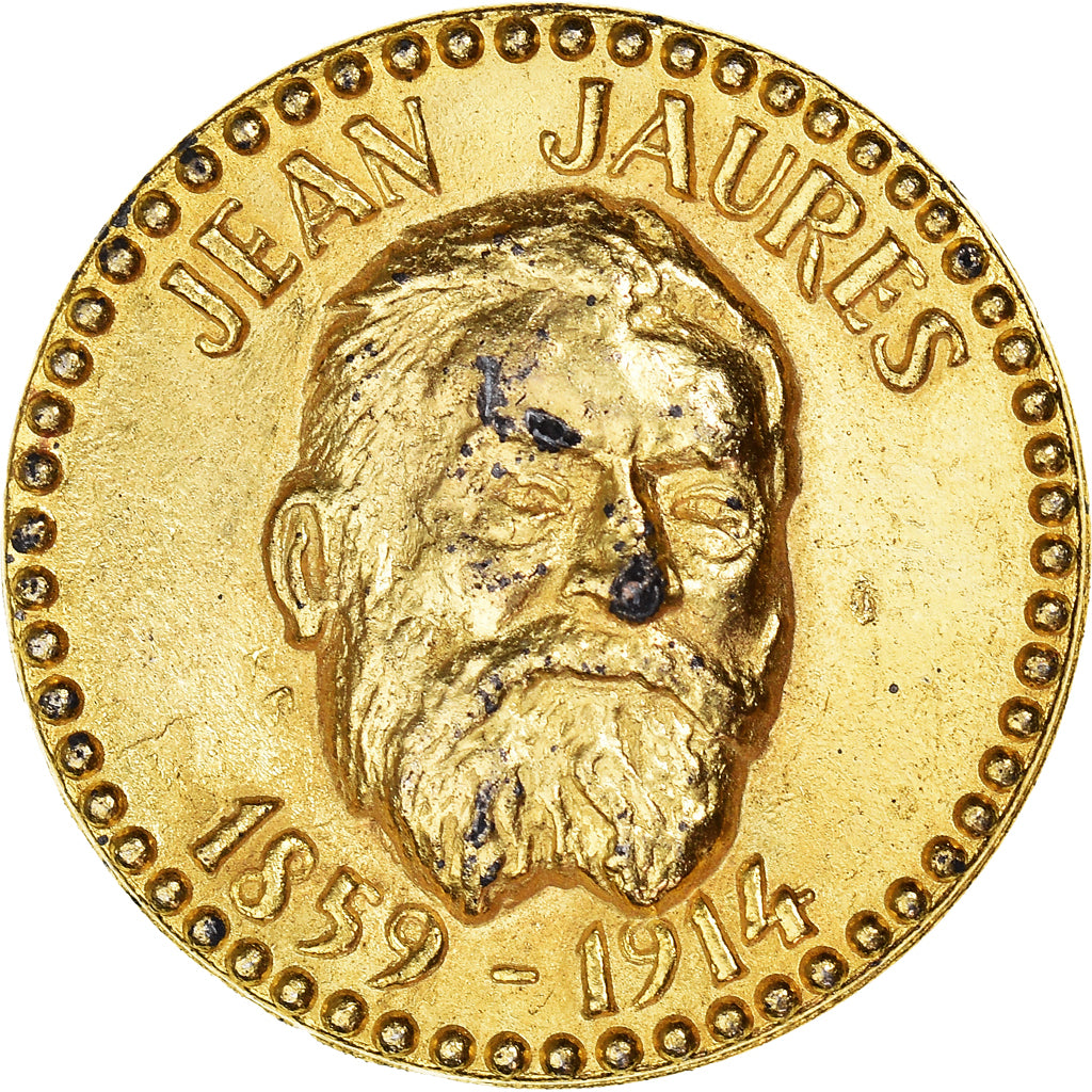 France, Jeton, Collection Total, Jean Jaurès, Politics, 1970, TTB+, Laiton