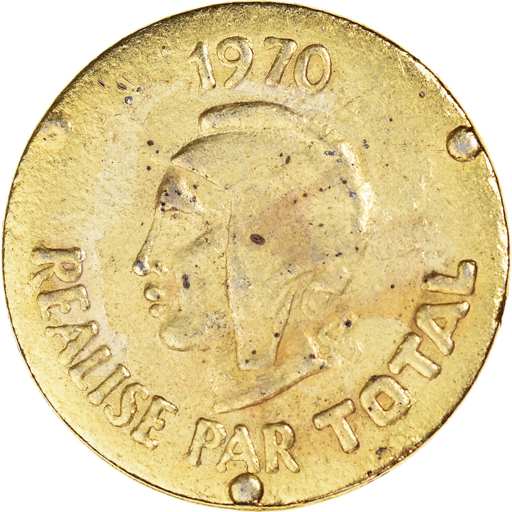 France, Jeton, Collection Total, Léon Blum, Politics, 1970, TTB+, Laiton