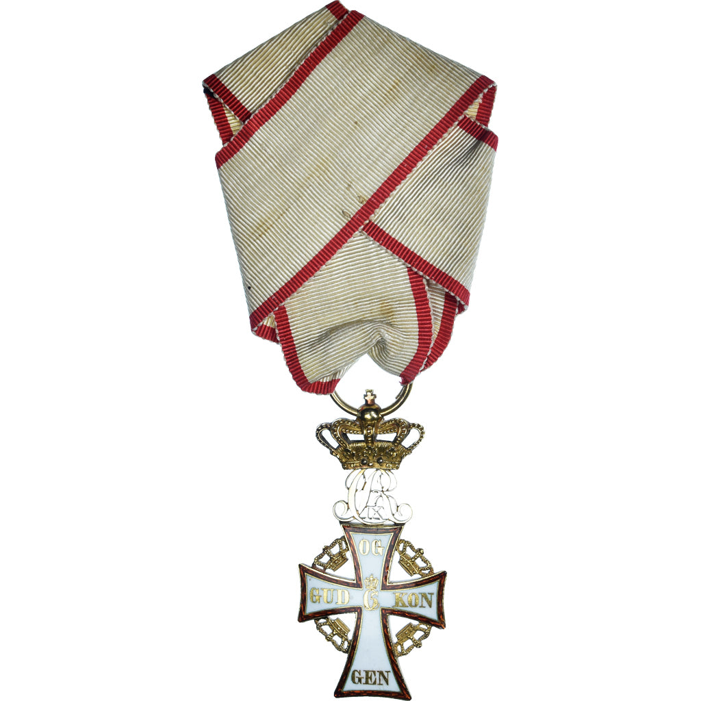 Denmark, Ordre du Danebrog, Chevalier, Medal, Excellent Quality, Gold, 58 X 28
