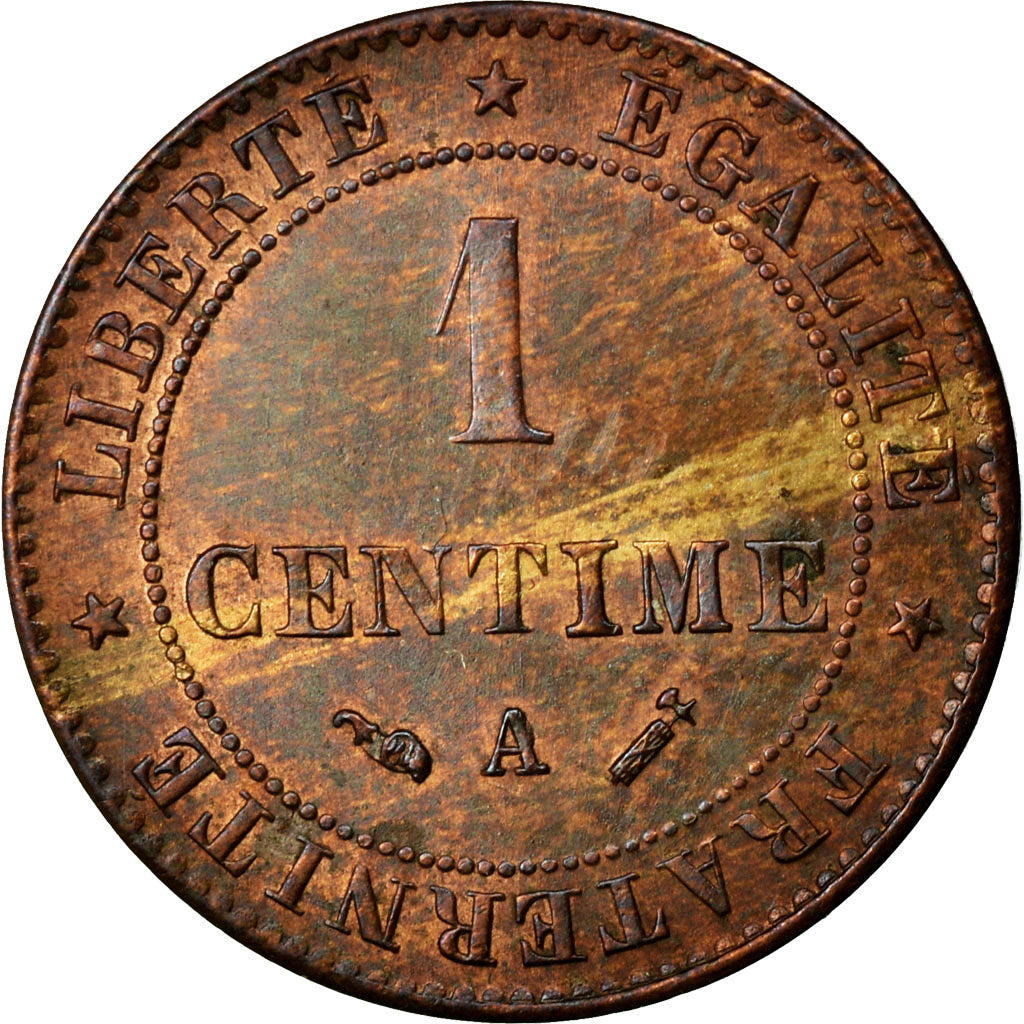 Coin, France, Cérès, Centime, 1887, Paris, MS(65-70), Bronze, Gadoury:88