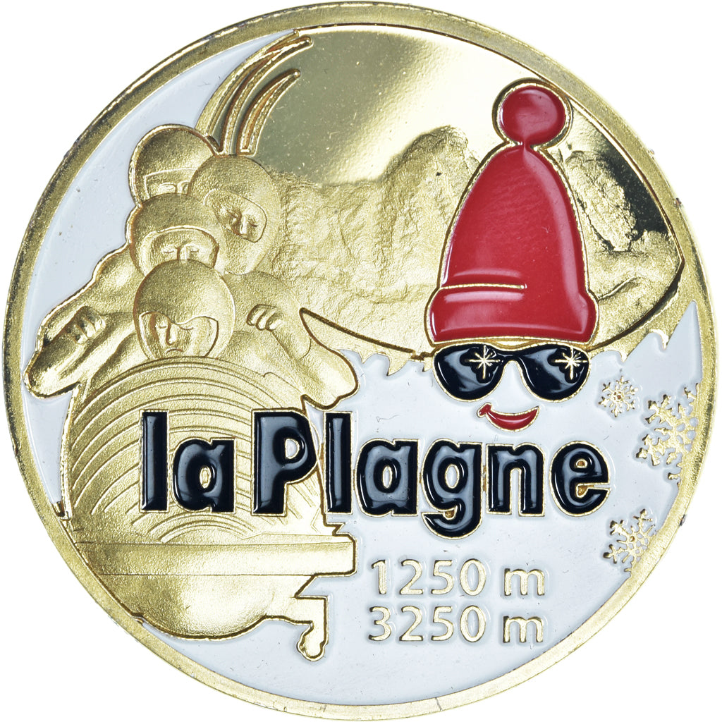 France, Token, Touristic token, Station de La Plagne, MS(65-70), Copper-nickel