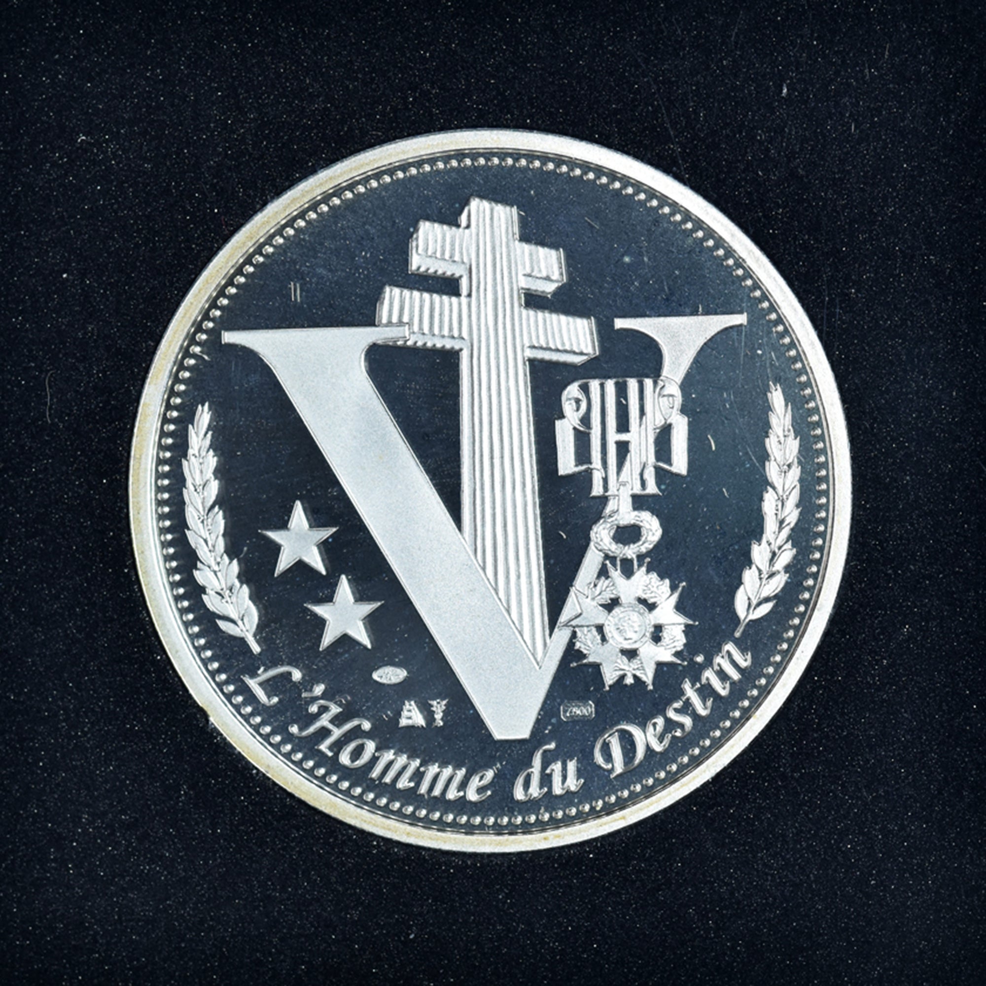 Francia, medaglia, Charles de Gaulle, un Homme, un Destin, Politics, BE, FDC
