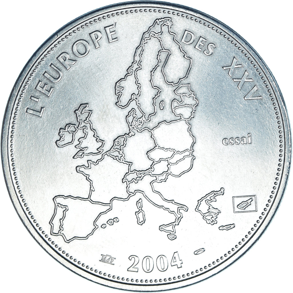Francia, medalla, L'Europe des XXV, Essai, Politics, 2004, FDC, Cobre - níquel