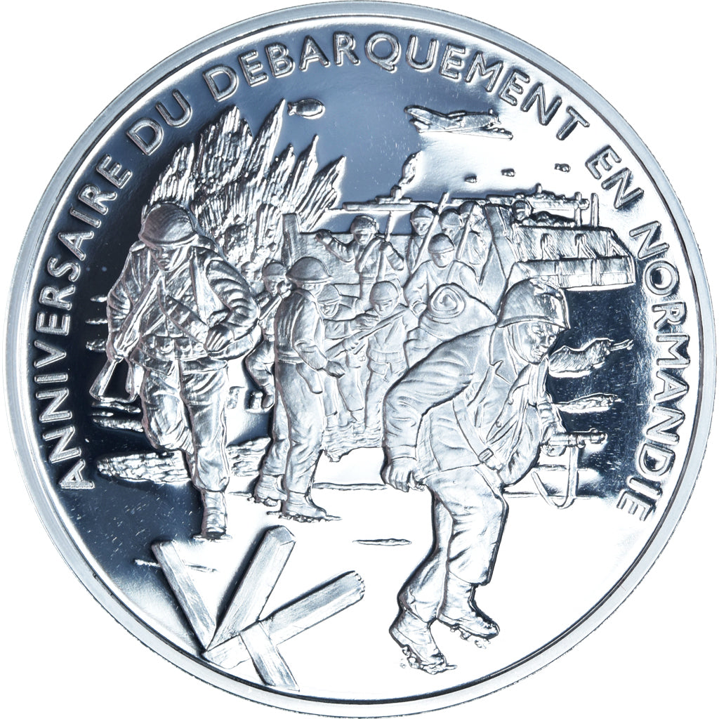 France, Medal, Anniversaire du Débarquement de Normandie, WAR, BE, MS(65-70)