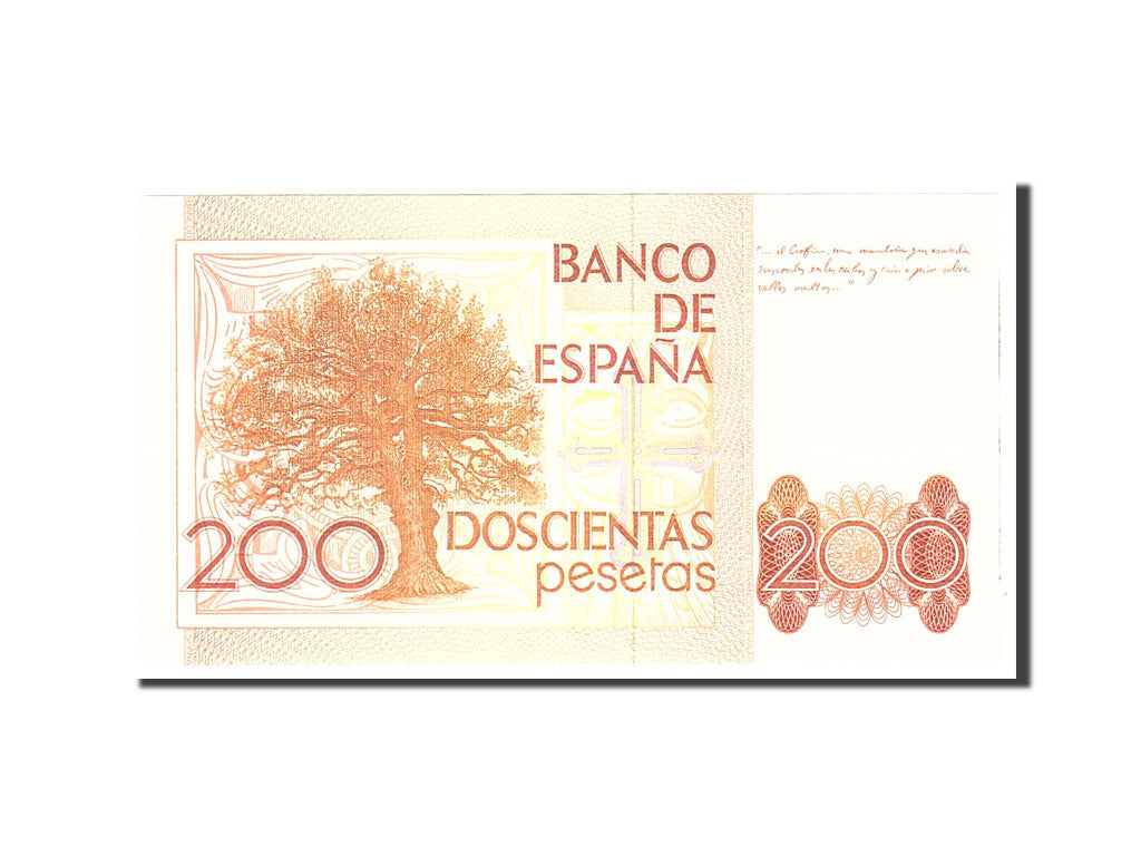 Banknote, Spain, 200 Pesetas, 1980, 1980-09-16, KM:156, UNC(63)