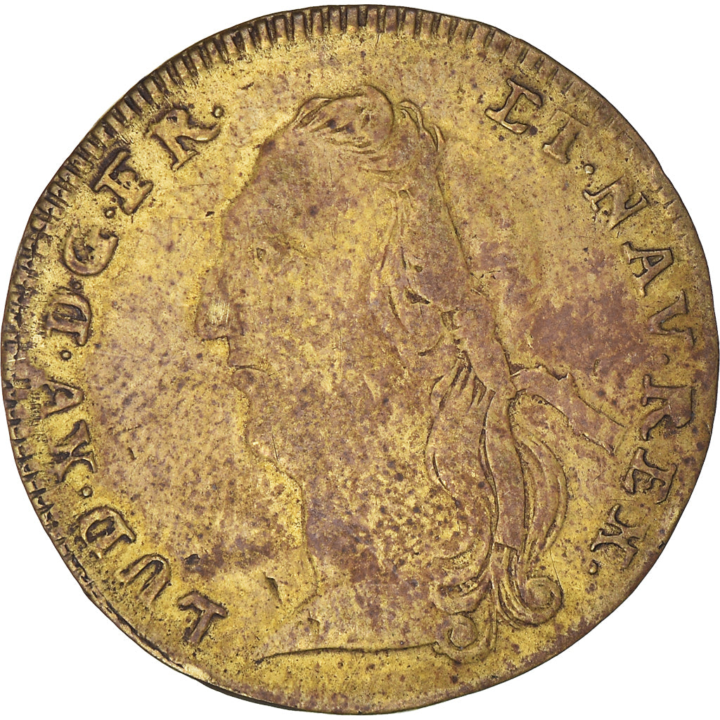 France, Token, Statue de Louis XV à Bordeaux, History, 1743, VF(20-25), Brass