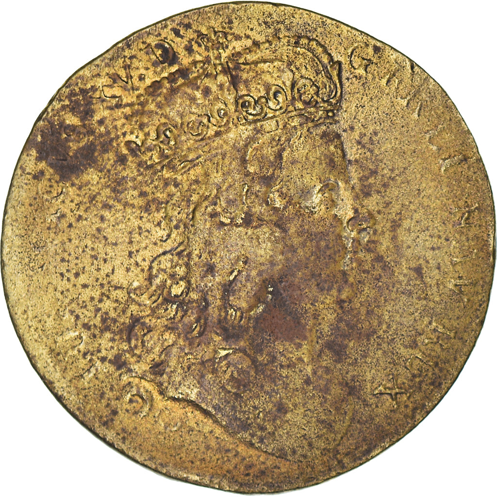France, Jeton, Royal, Louis XV, Prise de Fontarabie, History, TB, Laiton