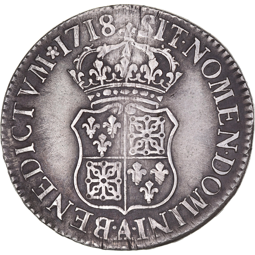 Monnaie, France, Louis XV, Écu de France-Navarre, Ecu, 1718, Paris, TTB