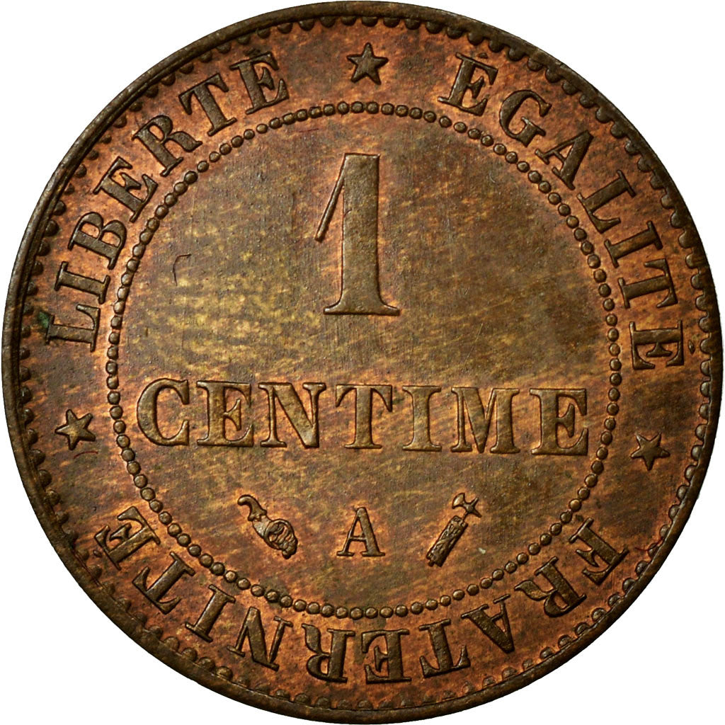 Coin, France, Cérès, Centime, 1891, Paris, MS(60-62), Bronze, Gadoury:88