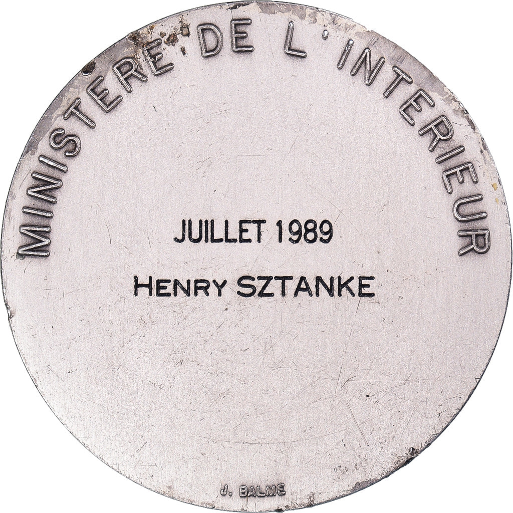 Francia, medalla, Ministère de l'Intérieur, Police, 1989, J. Balme, MBC