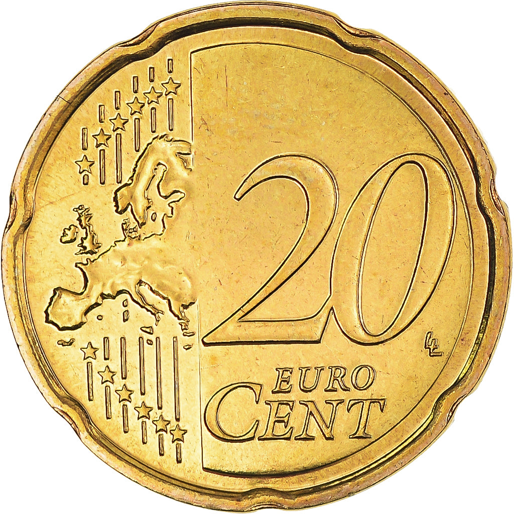 Francia, 20 Euro Cent, 2009, BU, FDC, Latón