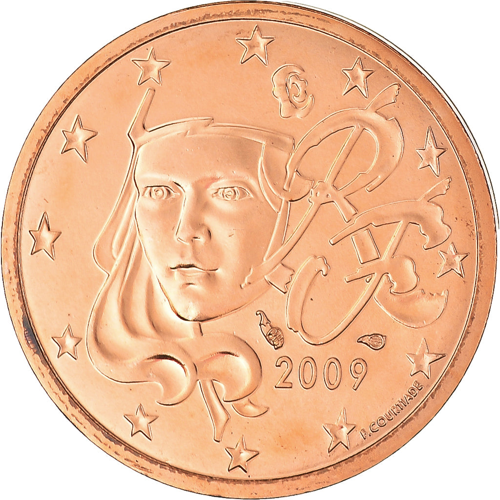 Frankrijk, 2 Euro Cent, 2009, BU, FDC, Koper