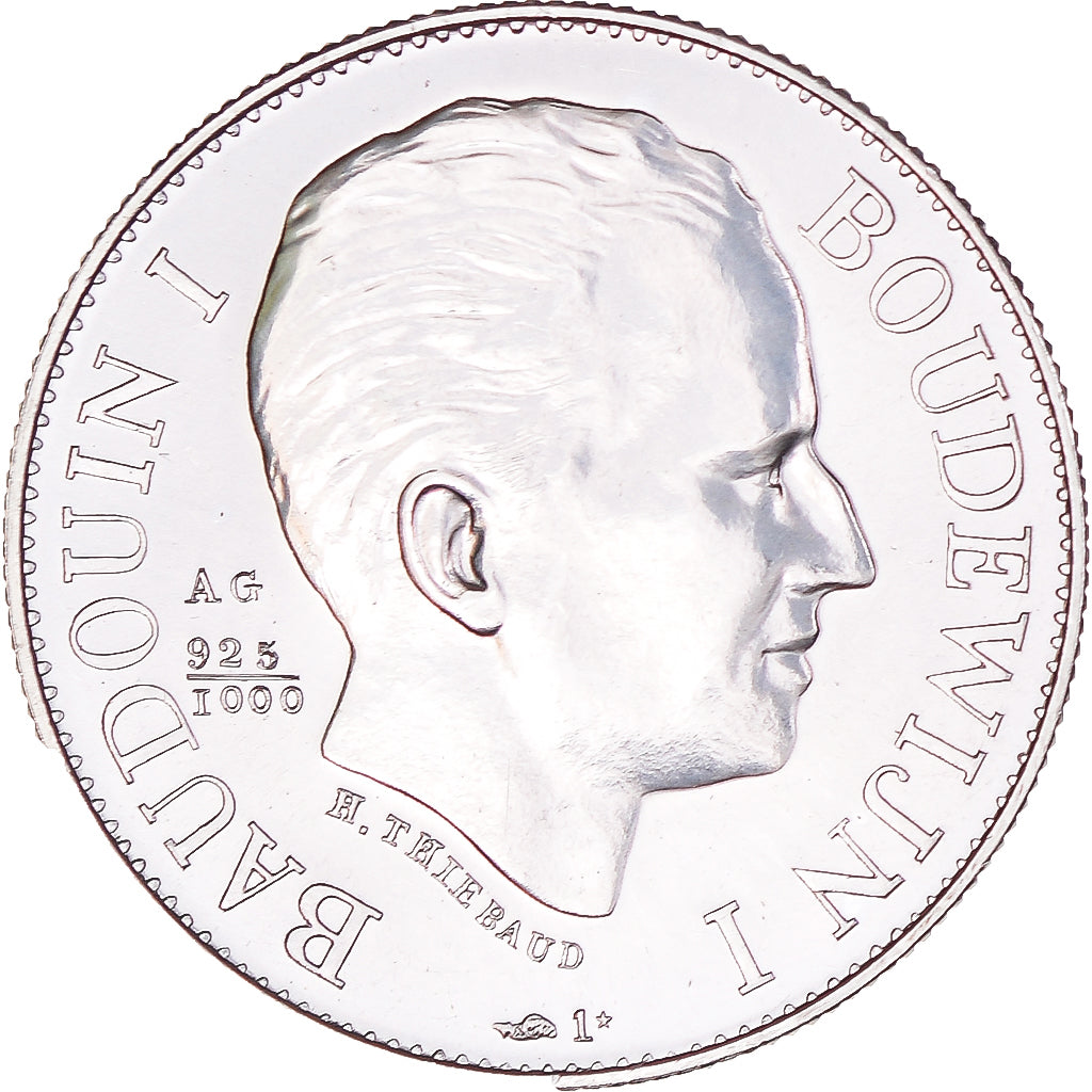 Belgium, Medal, Le roi Baudouin Ier, 1980, Thiébaud, MS(65-70), Silver