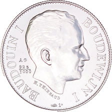 Belgio, medaglia, Le roi Baudouin Ier, 1980, Thiébaud, FDC, Argento
