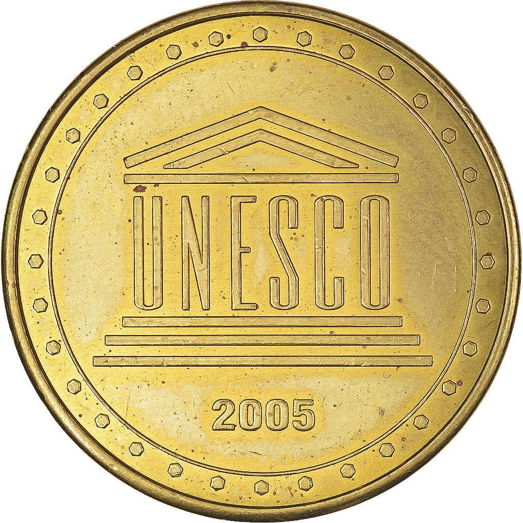 Francia, zeton, Tourist Token, Unesco, Bergues, Patrimoine, 2005, EBC, Aluminio