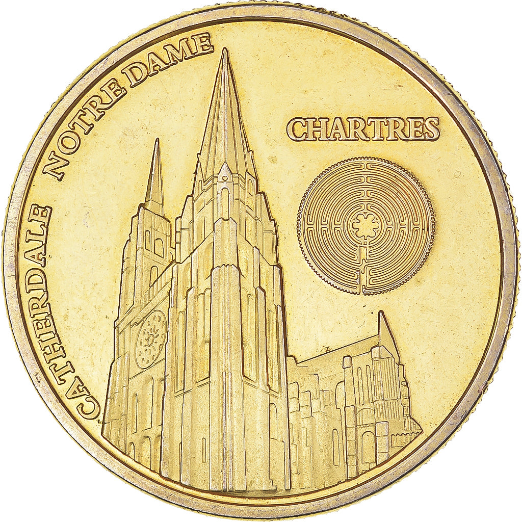 Francia, zeton, Tourist Token, Cathédrale Notre Dame de Chartres, MBC+