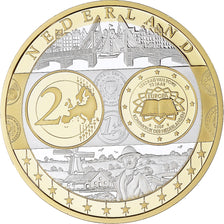 Nederland, Medaille, Euro, Europa, Politics, FDC, Zilver