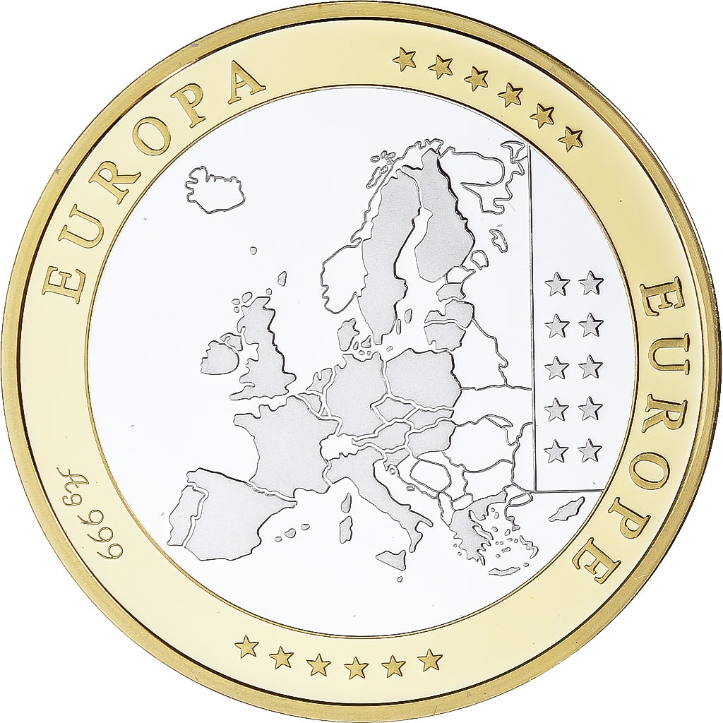 Nederland, Medaille, Euro, Europa, Politics, FDC, Zilver