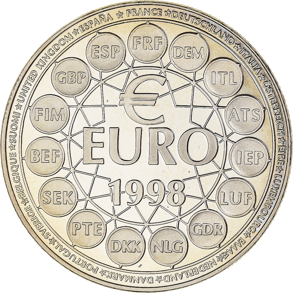 Francia, medaglia, 10 Euro Europa, Politics, 1998, FDC, Rame-nichel