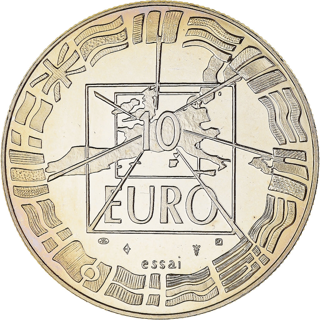 Francia, medaglia, 10 Euro Europa, Politics, 1998, FDC, Rame-nichel