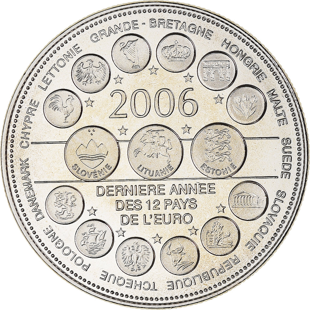 Frankreich, Medaille, L'Europe des XXV, Dernière Année des 12 Pays de l'Euro